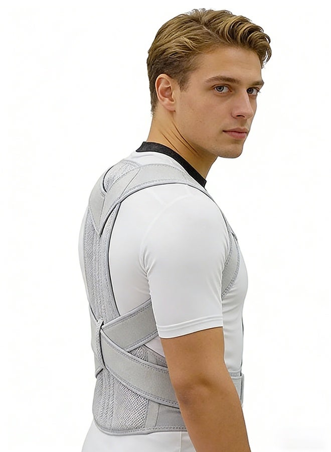 حزام تصحيح وضعية الجسم، مصحح وضعية الكتف، مشد تقويمي غير مرئي لدعم الظهر بشكل مستقيم، لتخفيف آلام الظهر (مقاس كبير جدًا) - Image 2